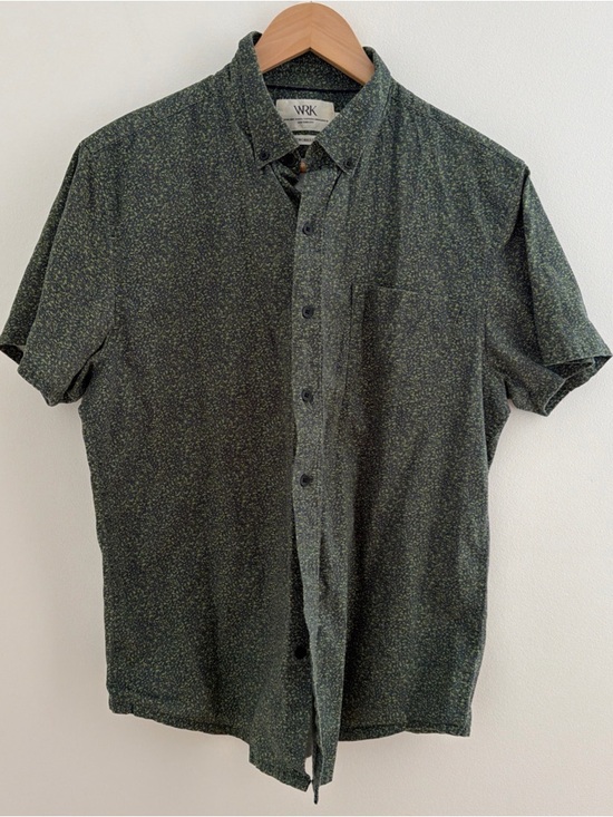 Wrk Other - WRK Shirt Mens Large Green Blue Button Down The Reworked Short Sleeve Casual NYC